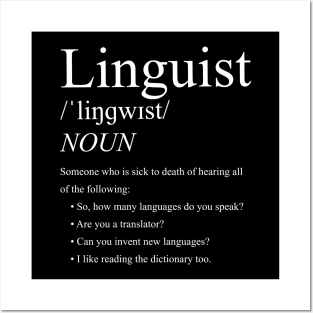 Linguist Linguistic Linguistics - Linguist Definition Posters and Art